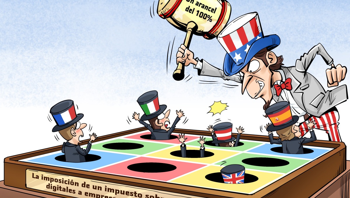 【Caricatura editorial】Usar los aranceles para contrarrestar los impuestos