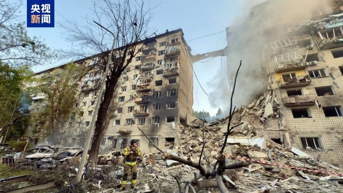 视频丨乌克兰基辅遭袭 已致14人死亡