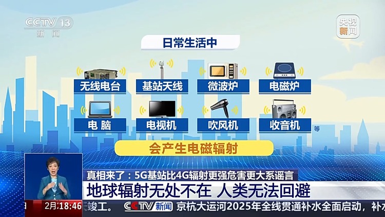 网传5G比4G辐射更强，对人体危害很大？谣言！