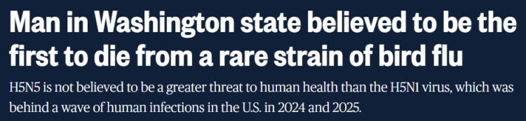 深观察 | 美国报告H5N5型禽流感致人死亡病例 有关禽流感你想知道的在这里