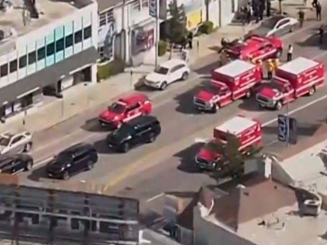 七旬老妪开车撞入洛杉矶华人超市 至少3死7伤