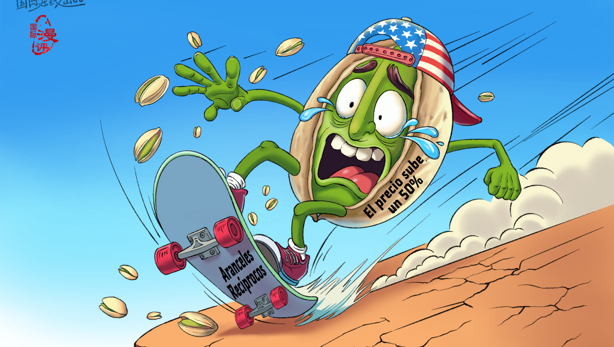 【Caricatura editorial】Los pistachos “tiemblan de miedo”