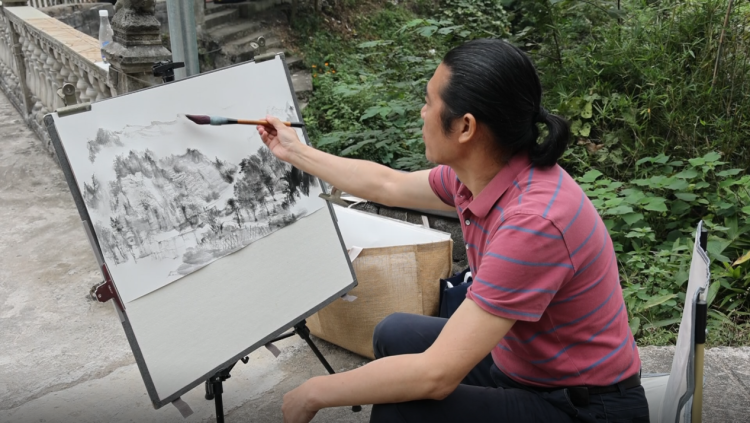 名家赴湖南新宁寻秋韵 手执妙笔绘丹霞_fororder_2