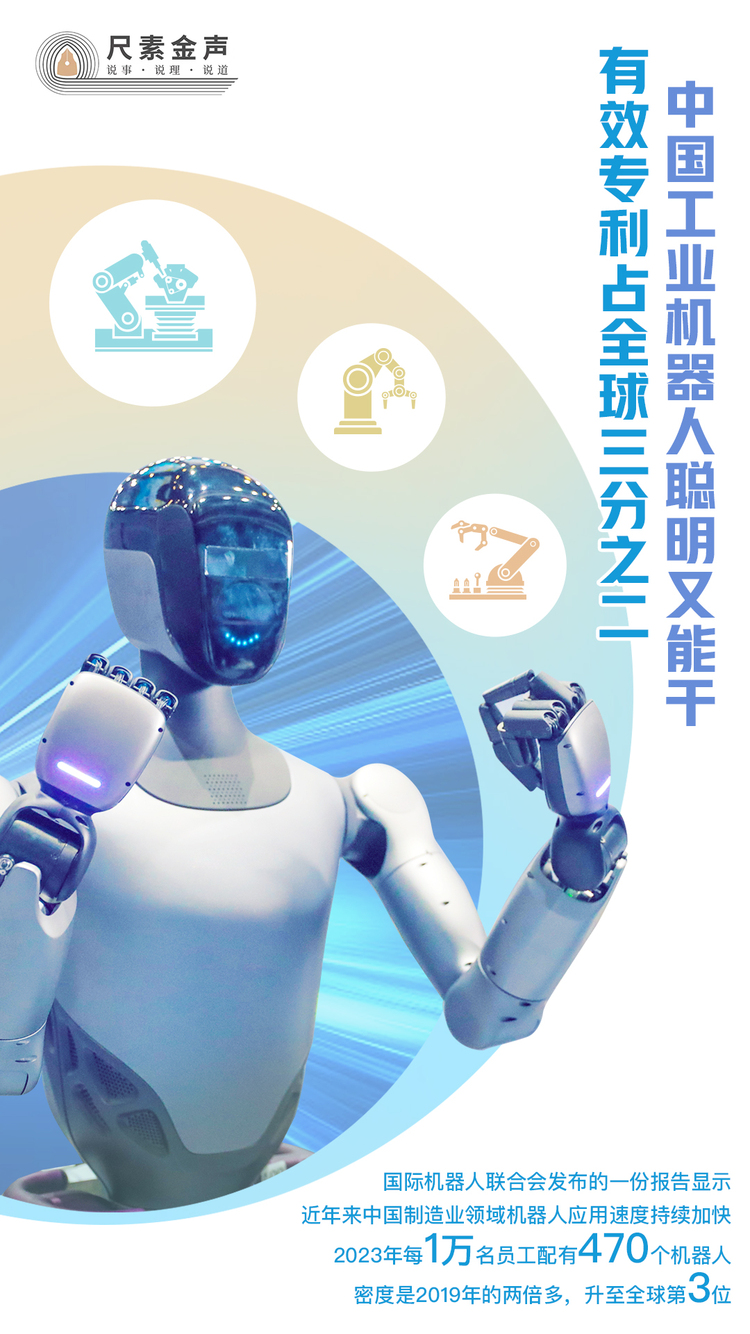 尺素金声丨​有效专利占全球2/3，中国工业机器人聪明又能干