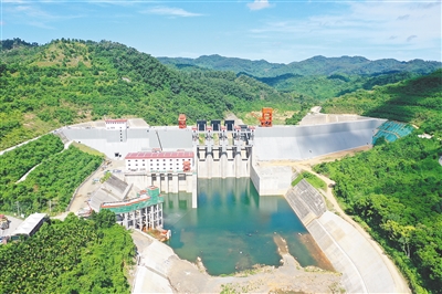 南渡江迈湾水利枢纽工程下闸蓄水