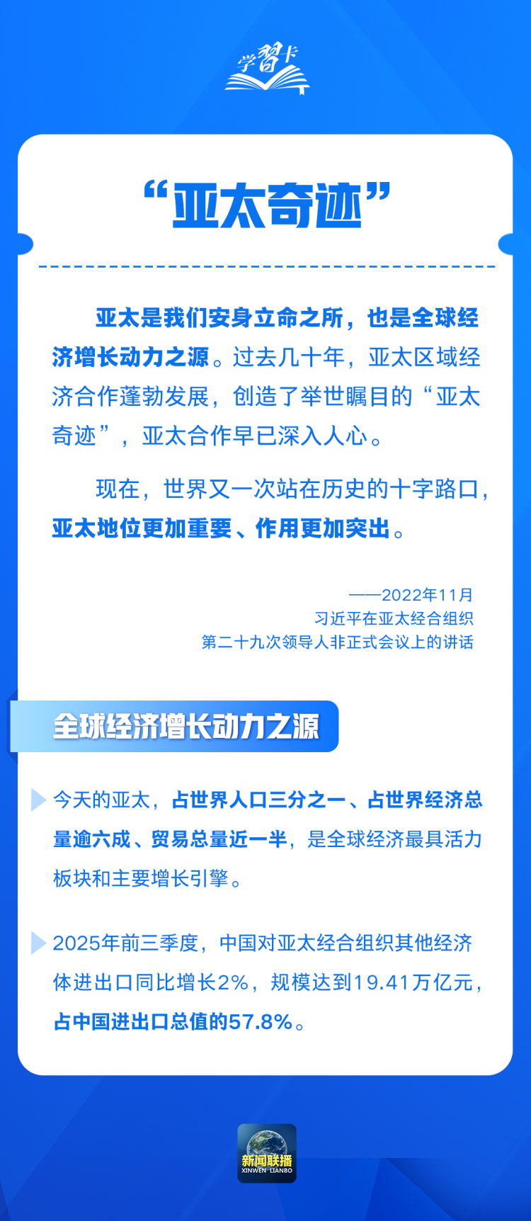 学习卡丨开创亚太发展新时代 习主席这样阐释