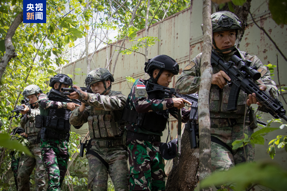 中印尼“和平神鹰-2024”联演进行灾害救援实兵演练