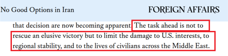 深观察 | 美国在伊朗不应去挽回一场遥不可及的胜利，而是及时止损