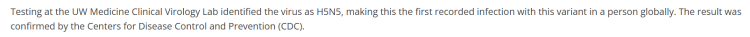 深观察 | 美国报告H5N5型禽流感致人死亡病例 有关禽流感你想知道的在这里
