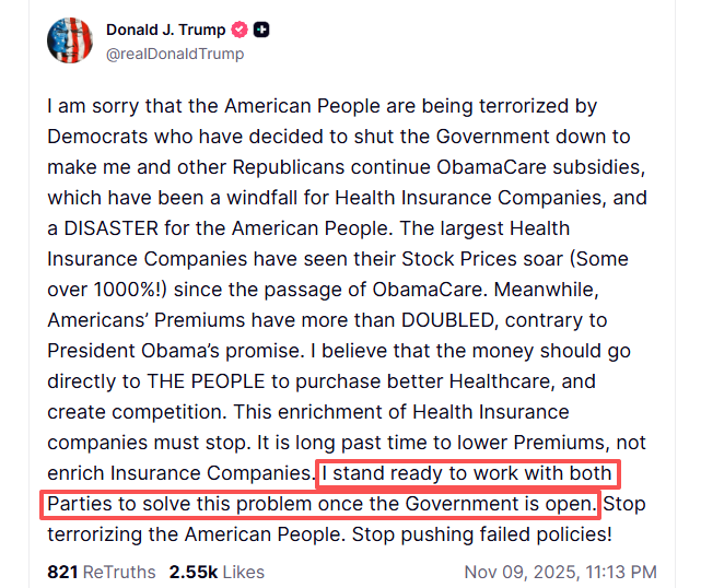 视频丨美政府“停摆”40天 共和党称“已有协议”拟今日表决