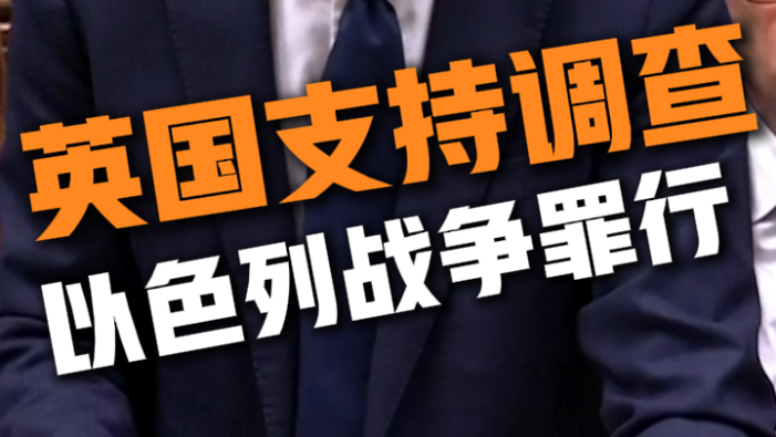 视频丨英国支持对以色列涉战争罪调查_fororder_3955de9ae3e44d5187faaf3a96d860be