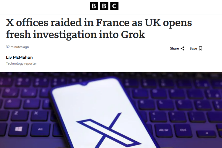 深观察｜法国突查X平台办事处 向马斯克发出传票：欧洲收紧对美科技企业监管