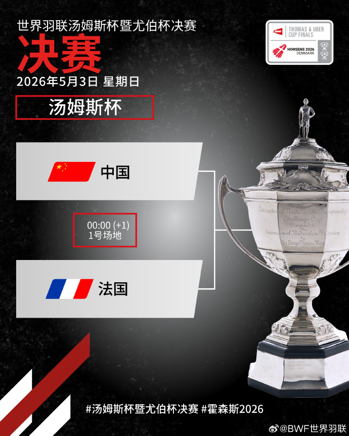 中国队3-0战胜丹麦队 晋级汤姆斯杯决赛