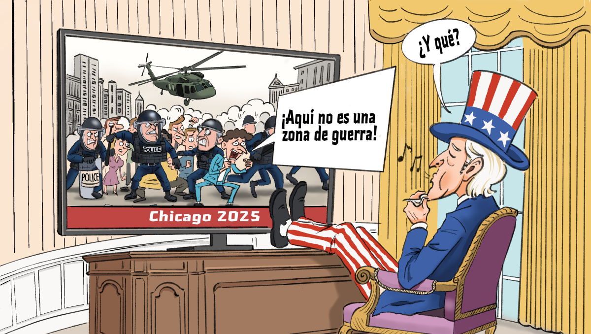 【Caricatura editorial】"Valores estadounidenses"