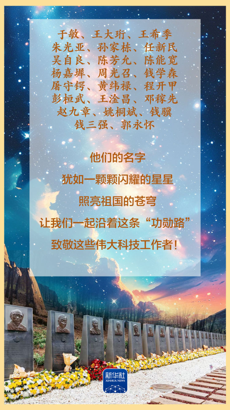 这里有条“两弹一星”功勋路！