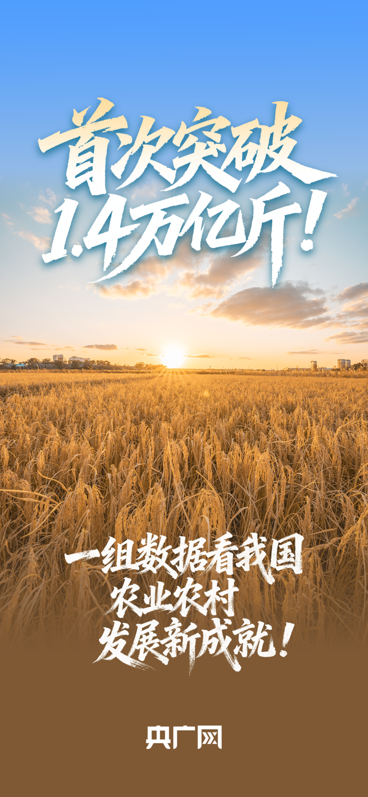 数读“十四五”答卷丨首次突破1.4万亿斤！一组数据看我国农业农村发展新成就！