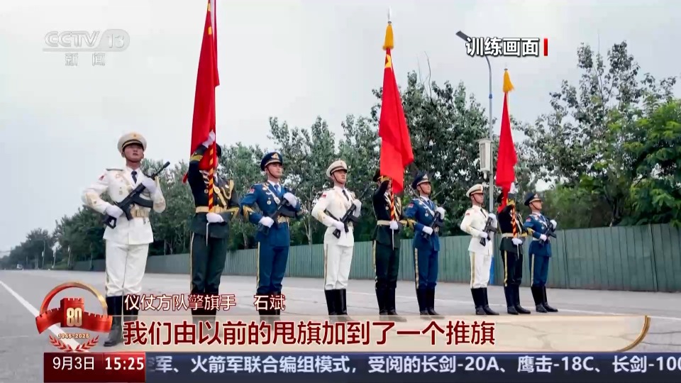 向世界展示大国威仪 仪仗方队擎旗手练出肌肉记忆