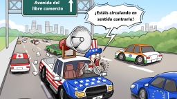 【Caricatura editorial】Circula en sentido contrario
