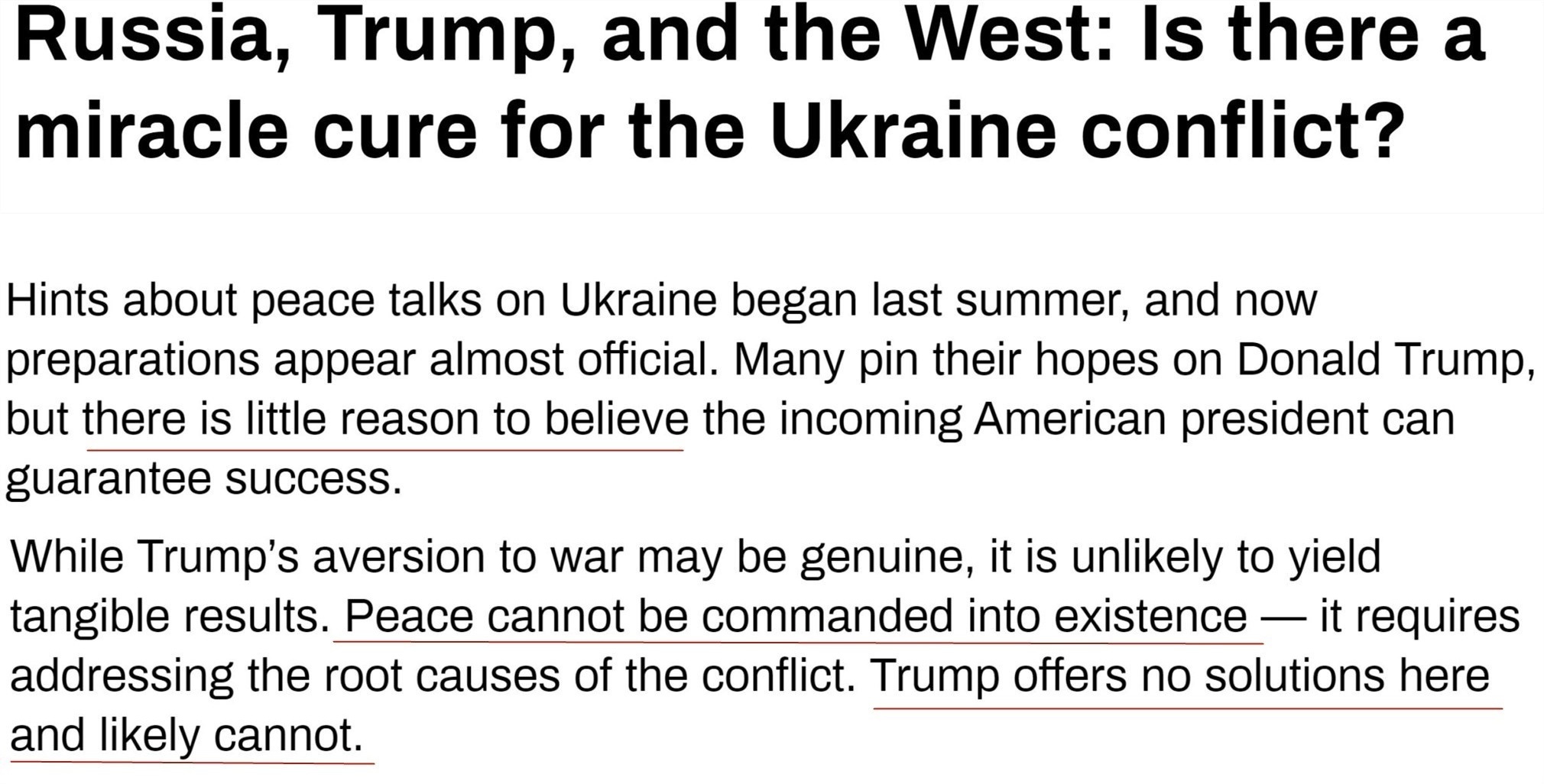 深观察丨“俄乌和谈不是靠下达命令就能实现的”