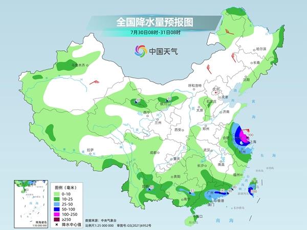 华东地区降雨持续 陕川渝等地有40℃高温酷热天气