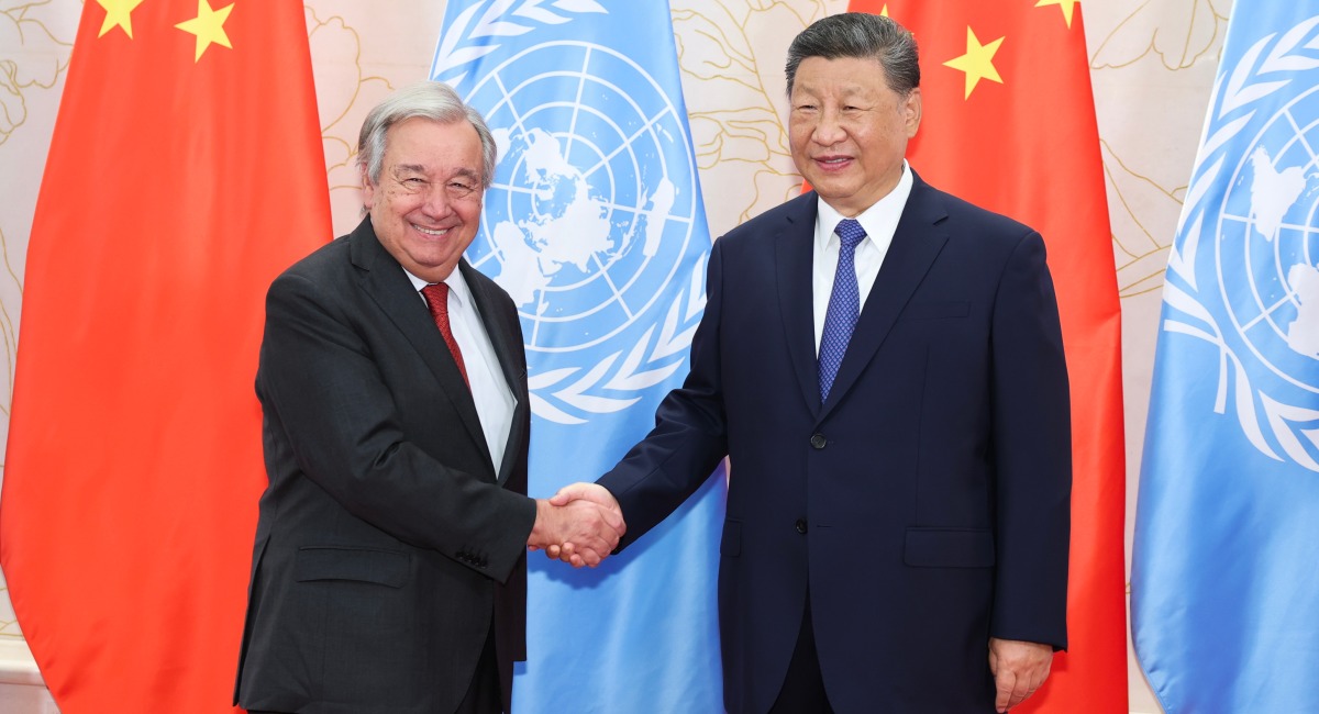 习近平会见联合国秘书长古特雷斯