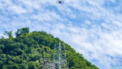 "Aerial Transport" Accelerates Power Grid Construction in Huangshi