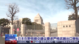视频丨日本在野党提交建议要求严格武器出口审批
