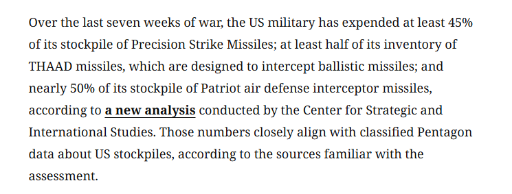 全球媒体聚焦 | 美媒：美军关键导弹库存见底 再起冲突恐“无弹可用”_fororder_2