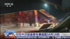 视频丨印尼中爪哇省客车事故已致16死18伤