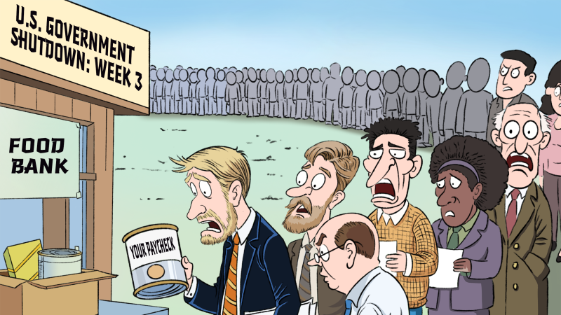 【Editorial Cartoon】 “New Paychecks”