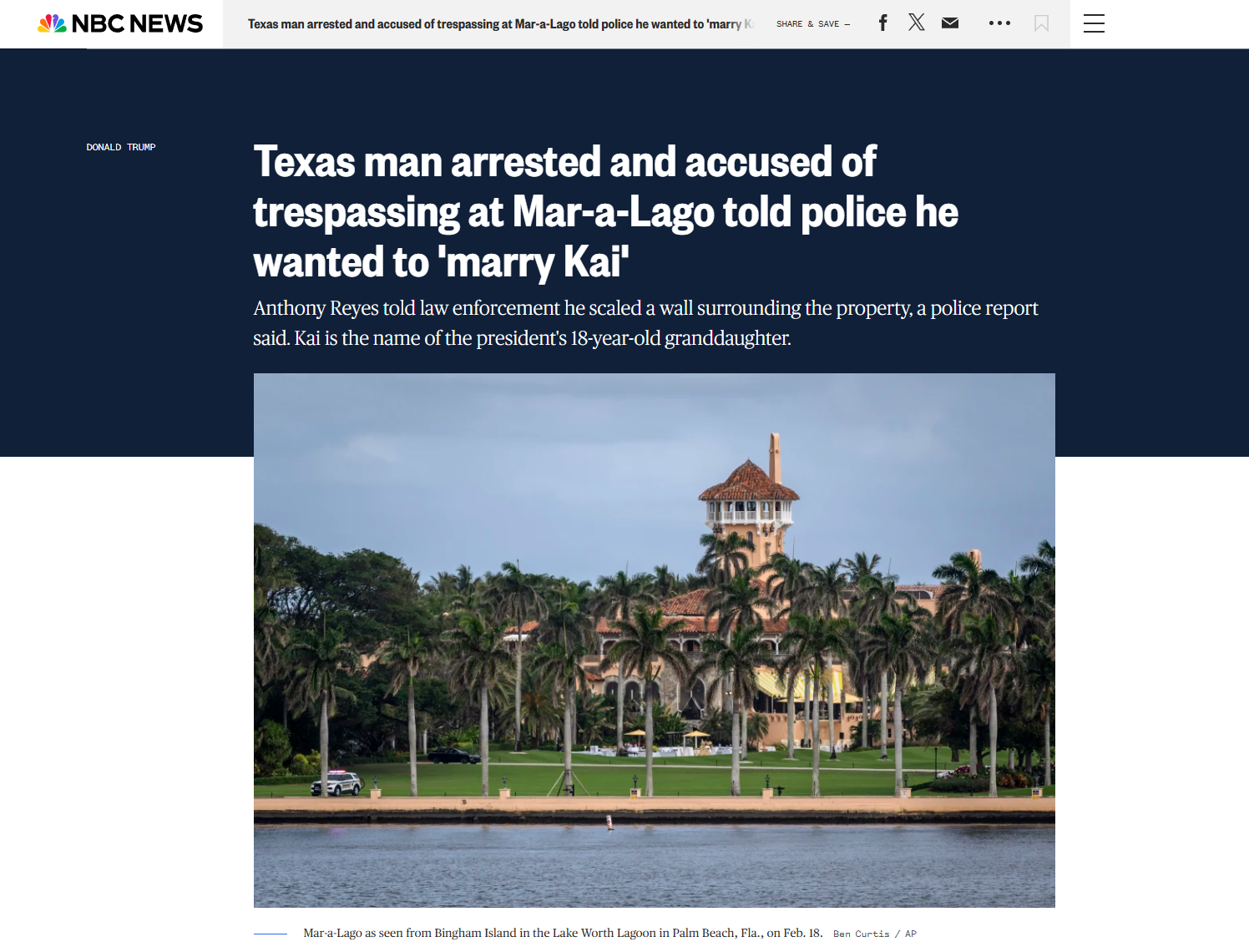 “迎娶特朗普孙女” 一男子非法闯入海湖庄园被捕_fororder_企业微信截图_17490117222256