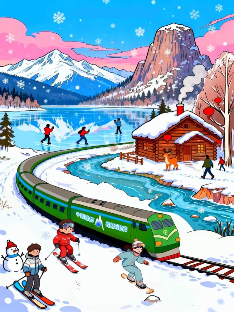 "中国雪都・我的阿勒泰"号旅客列车 为冰雪旅游注入强劲动能