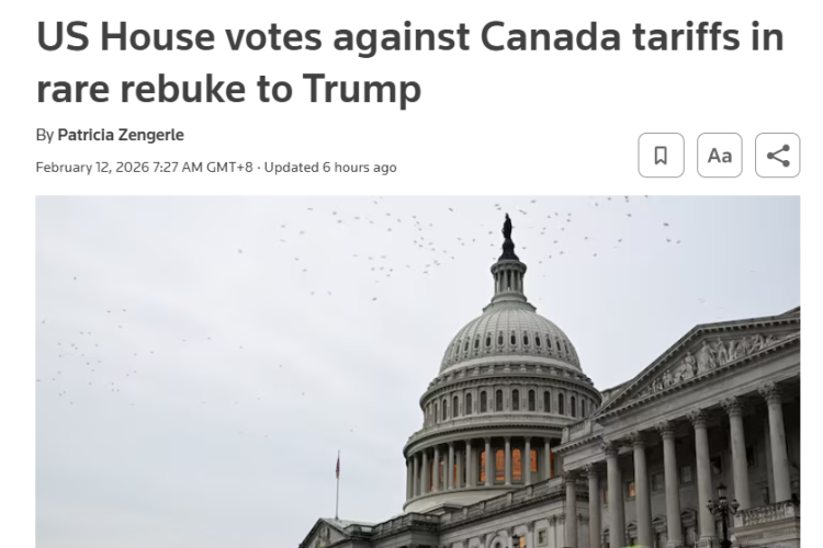 闪评 | 美众议院通过决议反对政府关税政策：党内裂痕凸显 中期选举趋向复杂