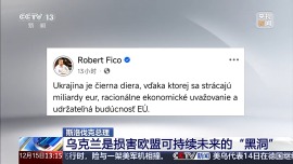 视频丨斯洛伐克总理：乌克兰是损害欧盟可持续未来的“黑洞”