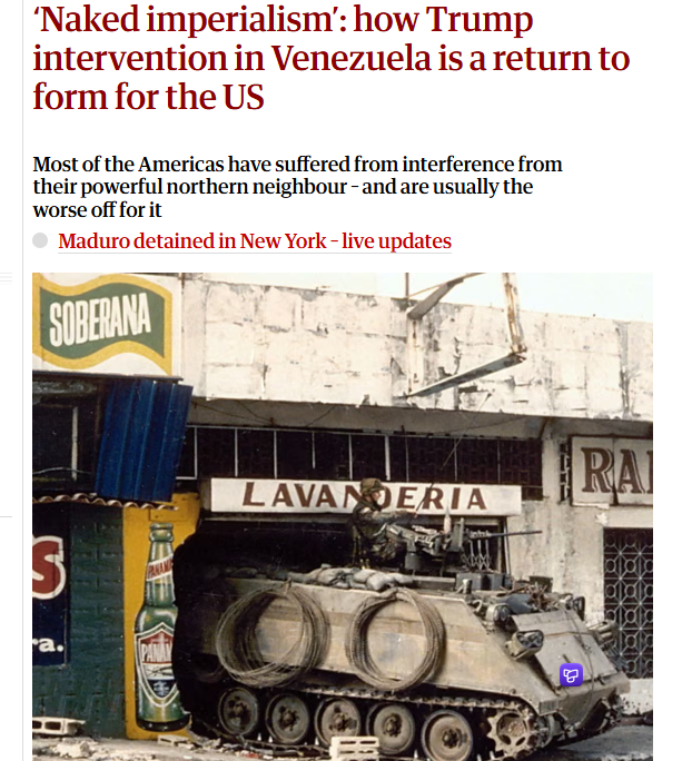 全球媒体聚焦 | 多家外媒批评美国对委内瑞拉动武 再次暴露美“霸权行径”_fororder_ca26aa02961d4b0e8618da6d499b2c41