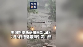 视频丨山洪突袭美国避暑胜地 整栋房屋瞬间被吞没
