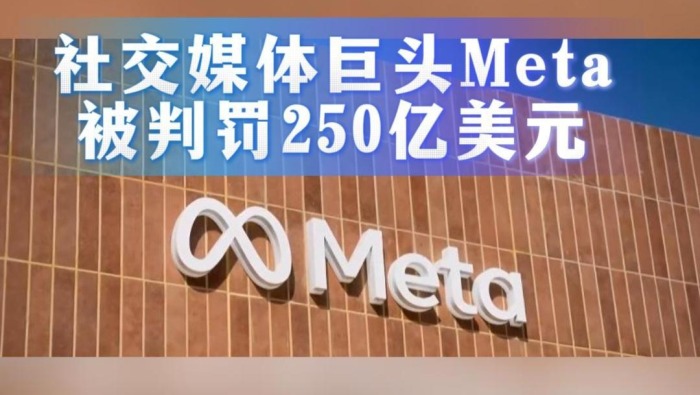 视频 | 社交媒体巨头Meta被判罚250亿美元