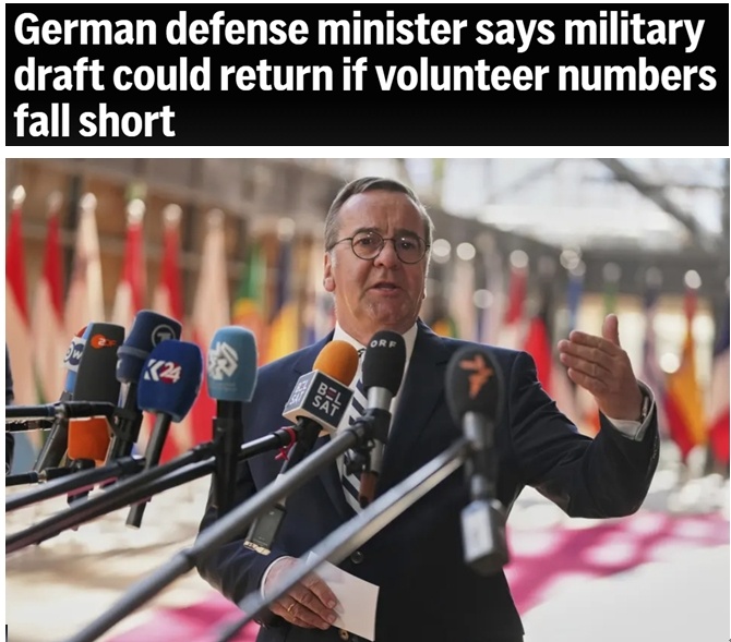 为啥德国防长考虑恢复义务兵役制？