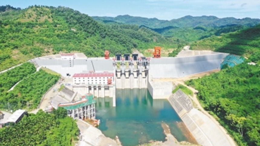 南渡江迈湾水利枢纽工程下闸蓄水