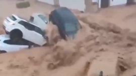 视频｜西班牙东南部强降雨致洪灾