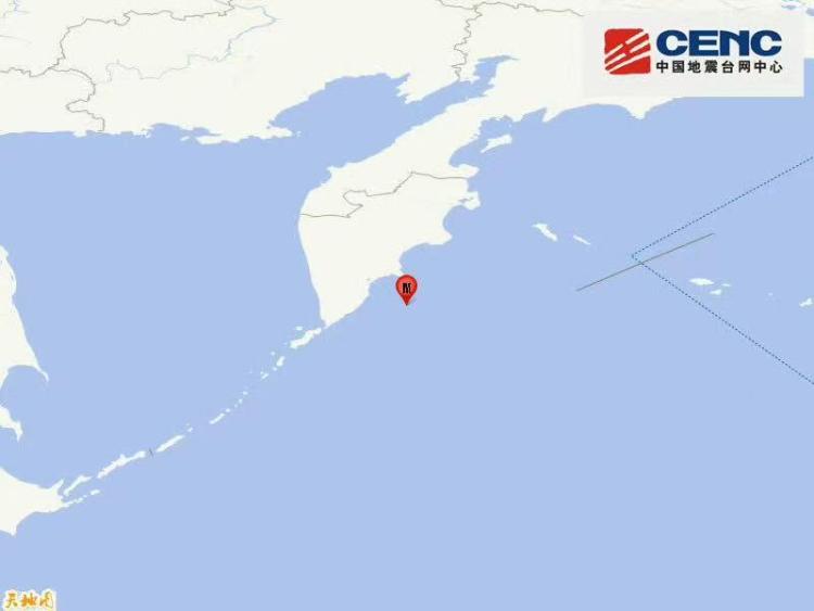 堪察加东岸远海发生6.9级地震 震源深度10千米