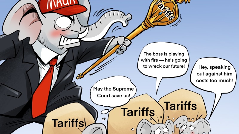 【Editorial Cartoon】Even His Own Party Can't Take It Anymore
