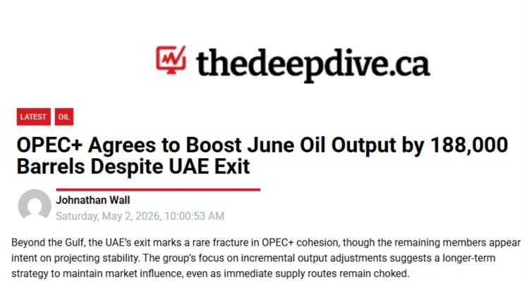 深观察 | OPEC+计划六月再增产：一场“象征性”的产量博弈？_fororder_4