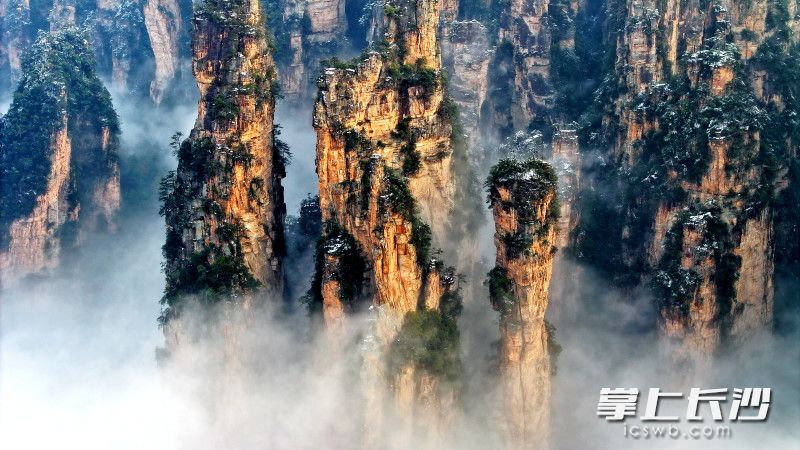 组图｜雪后初霁，张家界云海雾凇日出同框如仙境_fororder_db9dc734726e99ccc6830c1d5642869fwatermark167c96fcfc8b00