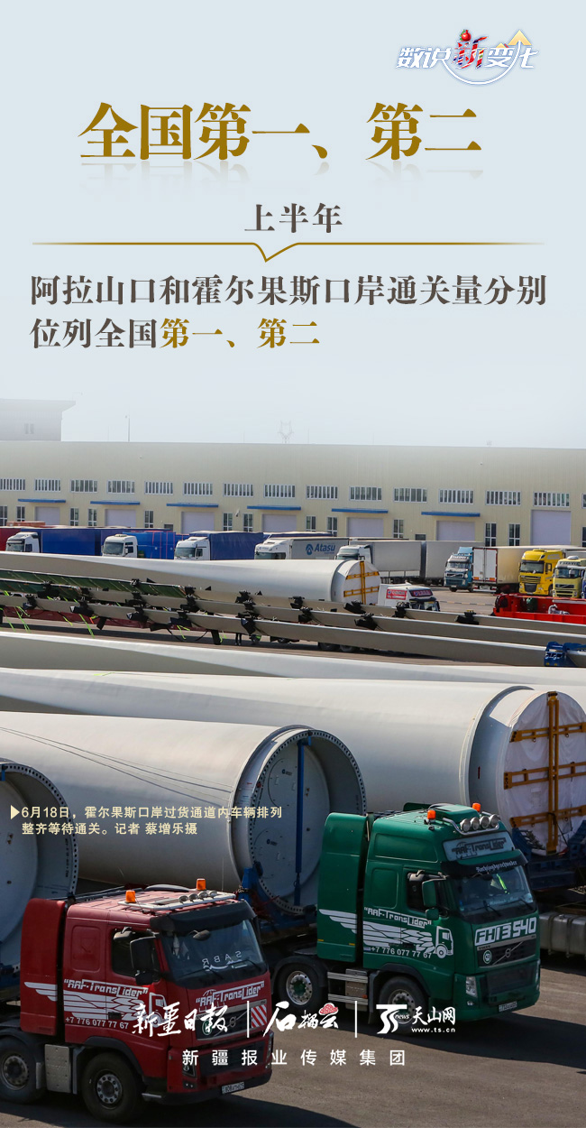 数说“新”变化｜多项数据创新高！上半年新疆各口岸跨境运输客货两旺