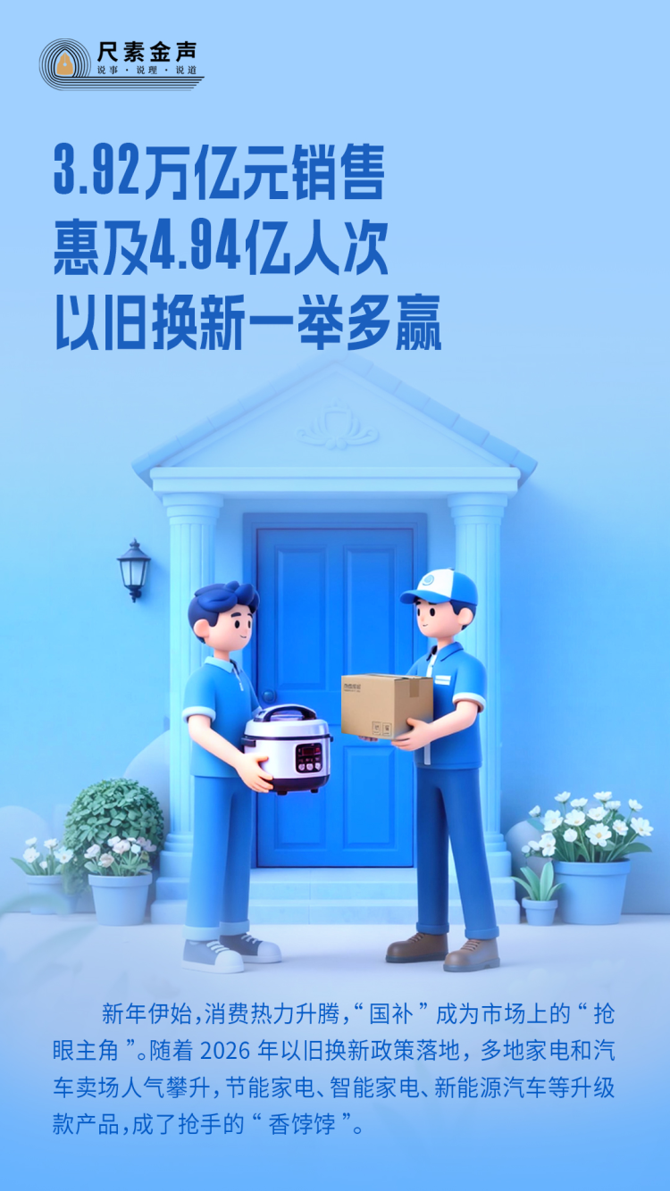 尺素金声｜3.92万亿元销售、惠及4.94亿人次，以旧换新一举多赢