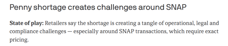全球媒体聚焦 | 一分钱难倒美国零售商 硬币短缺引发连锁反应