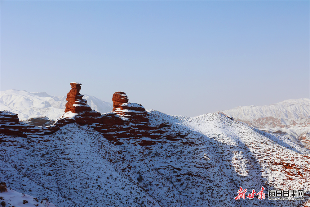 春雪后张掖平山湖大峡谷别样美_fororder_2