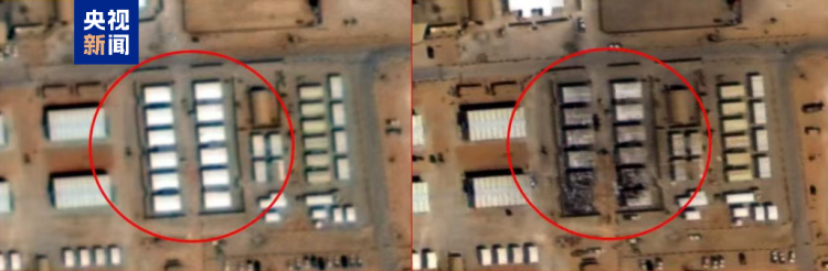 伊朗公布美军基地遭袭前后对比照片