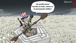 【Caricatura editorial】Se pueden hacer recortes en todo, menos en el presupuesto militar